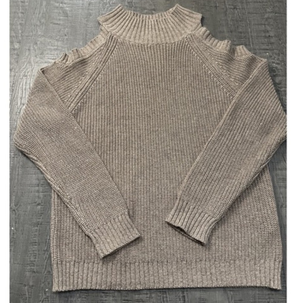 Shore brand Women's Montana Cold shoulder brown/Tan Sweater